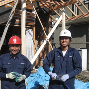 玄関の増築と外部足場